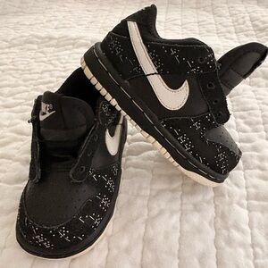Nike Kids Black and White Patterned Sneakers